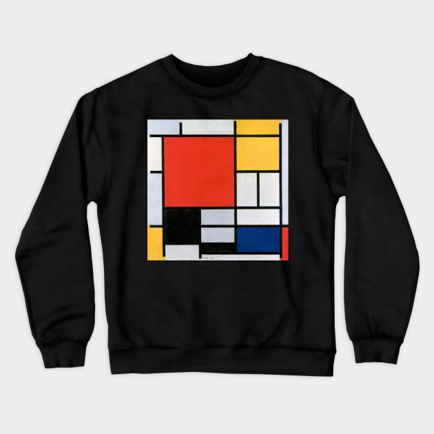 Composition with Red, Yellow, Blue, and Black by Mondrian Crewneck Sweatshirt by MurellosArt